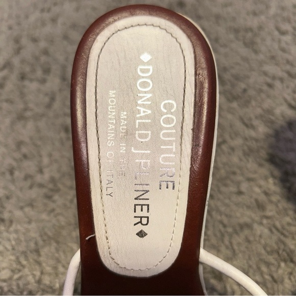 Donald J. Pliner Women's White Sandal Heels with Multicolor Accents - Picture 2 of 9